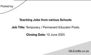 Read more about the article Teaching Jobs closing on the 10th of June 2025